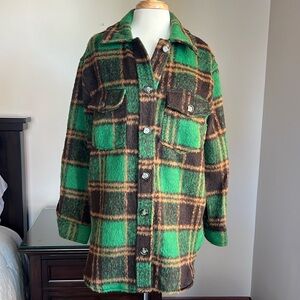 🍁 Rustic Green Over sized Shacket